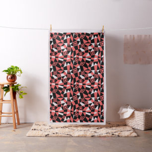 Geometric Abstract 050919 - Tropical Pink Fabric