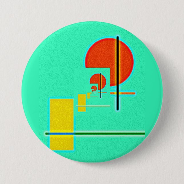 geometric abstract 7.5 cm round badge (Front)