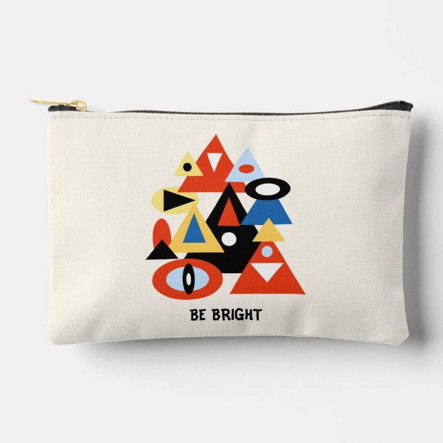 Geometric abstract accessory pouch (Front)