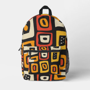 Geometric Abstract African Pattern Printed Backpack