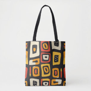 Geometric Abstract African Pattern Tote Bag