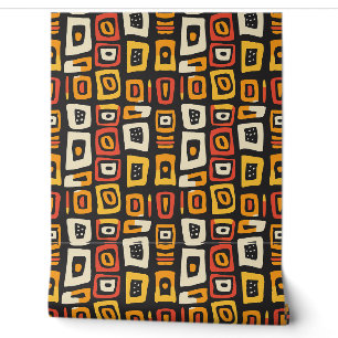 Geometric Abstract African Pattern Wallpaper