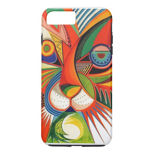Geometric Abstract Animals Art iPhone 7 case plus (Back)