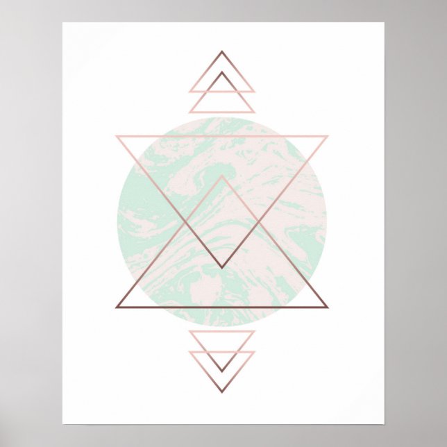 Geometric Abstract Art Design Poster (Front)