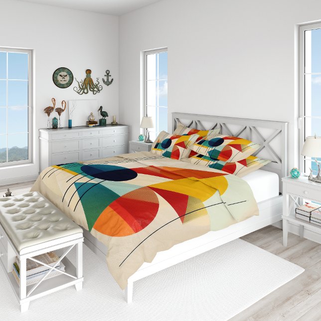 Geometric Abstract Art in Bauhaus Style Pillowcase (Creator Uploaded)