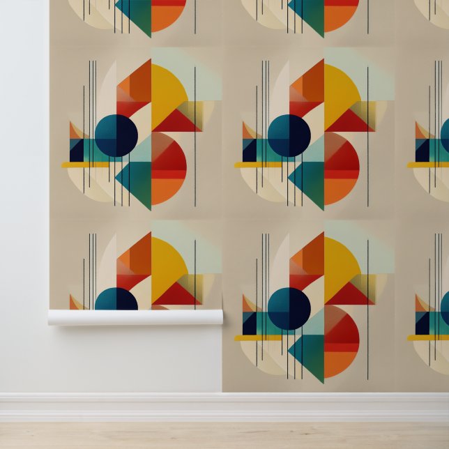 Geometric Abstract Art in Bauhaus Style Wallpaper (Application)