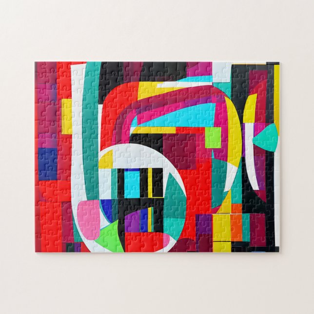 Geometric Abstract Art Jigsaw Puzzle (Horizontal)