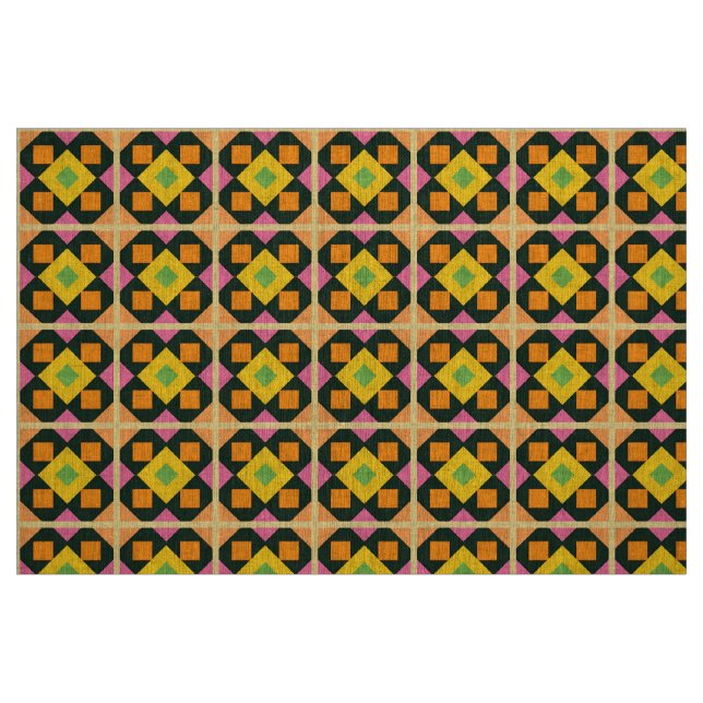 Geometric Abstract Art with Vibrant Colours Fabric (Fat Quarter)