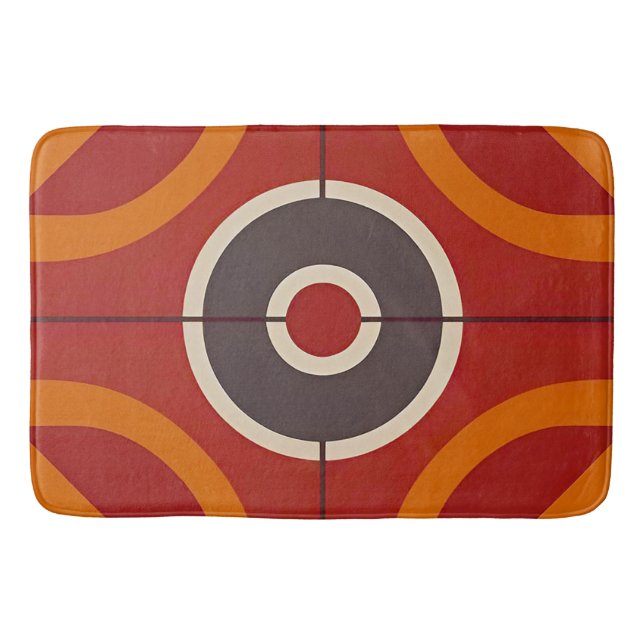 Geometric Abstract Artwork Bath Mat (Front)