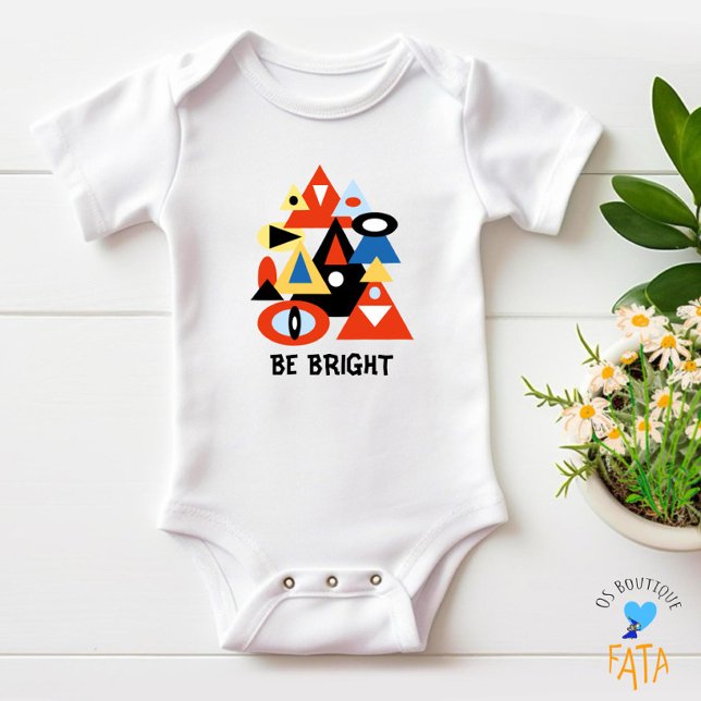 Geometric abstract baby bodysuit (Creator Uploaded)