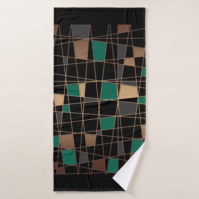Geometric, abstract bath towel (Bath Towel)