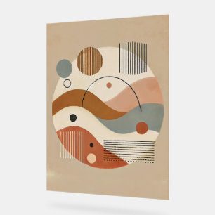 Geometric Abstract Boho Art Print Acrylic Sign
