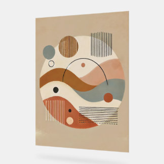 Geometric Abstract Boho Art Print Acrylic Sign