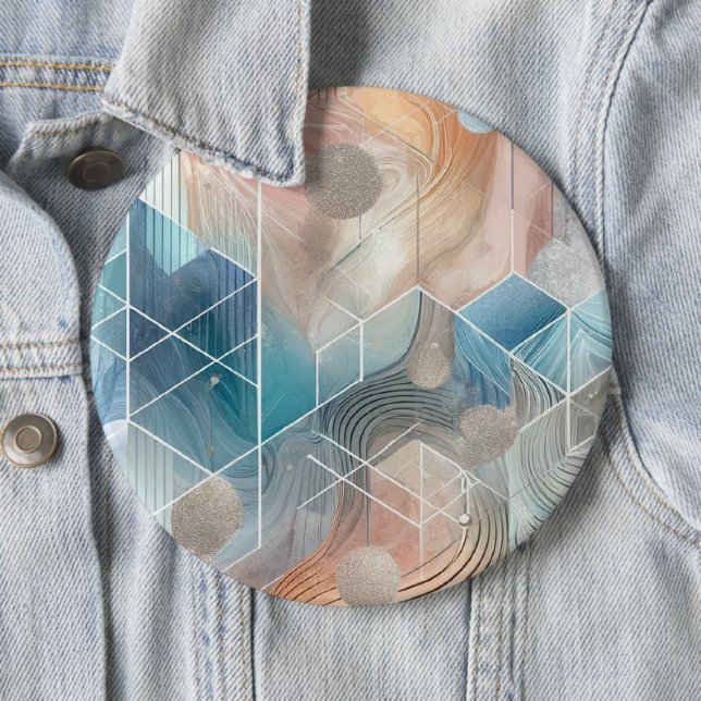 Geometric Abstract Button – Modern Design (In Situ)