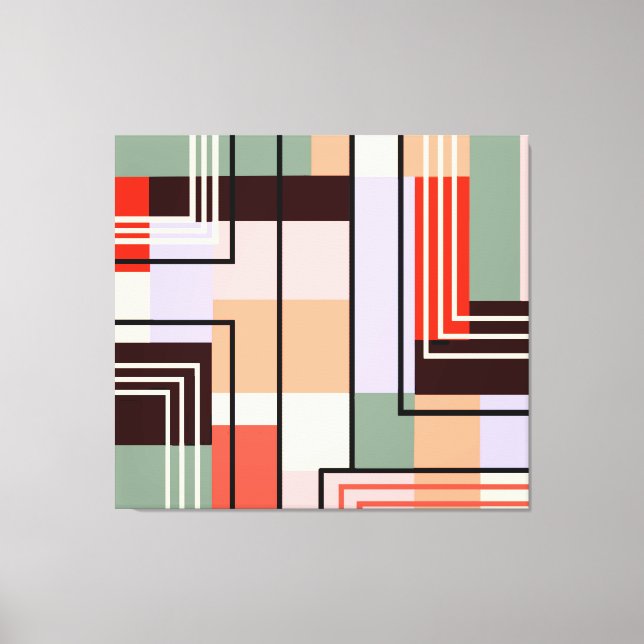 Geometric Abstract Canvas (Front)