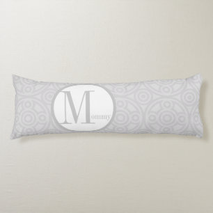 Geometric Abstract Circle Link Grey Mummy To Be Body Cushion
