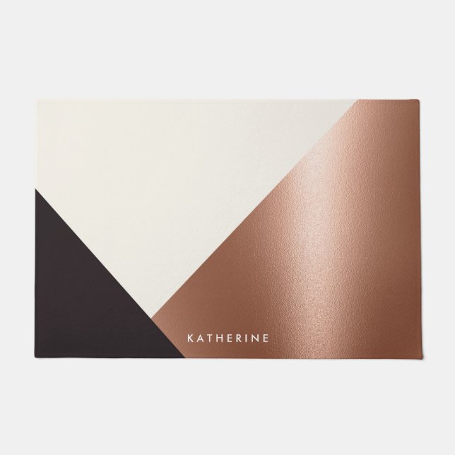 Geometric Abstract Colour Block Doormat (Front)