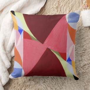 Geometric Abstract Colour Blocks Painting Cushion