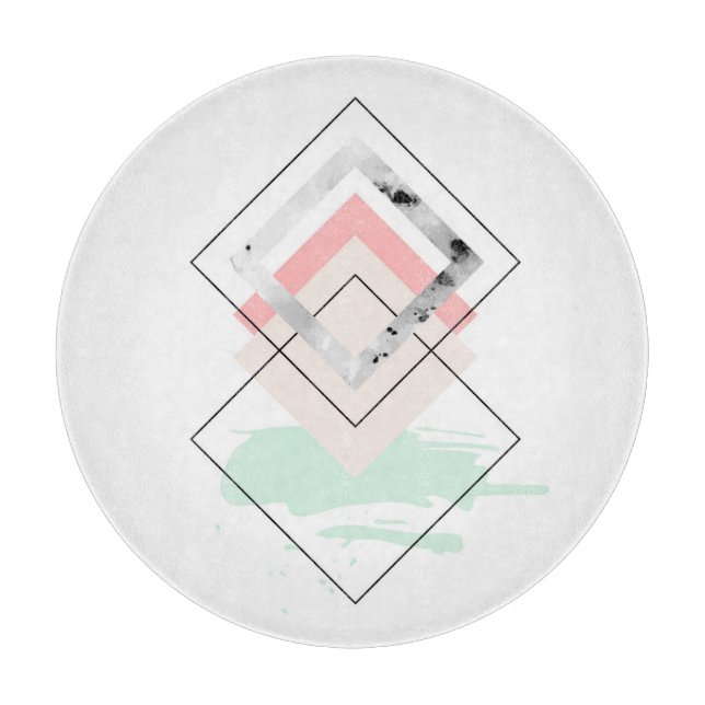 Geometric Abstract Design Cutting Board (Front)