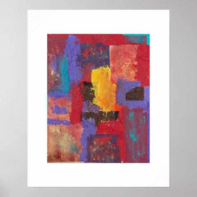 Geometric Abstract Earth Tones Poster (Front)