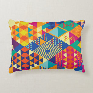 Geometric, abstract elements, vintage pattern. decorative cushion