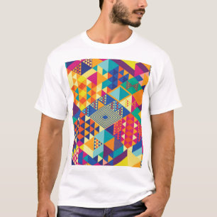 Geometric, abstract elements, vintage pattern. T-Shirt