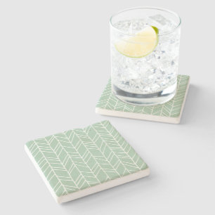 Geometric Abstract Figure Diagonal Vertical Lines Stone Coaster