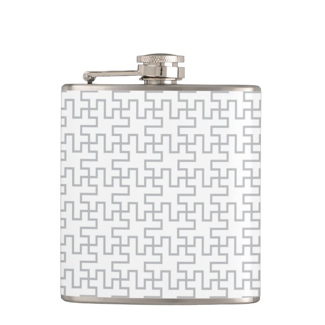 Geometric Abstract Floor Design Hip Flask (Front)