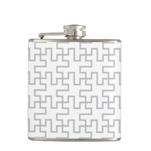 Geometric Abstract Floor Design Hip Flask