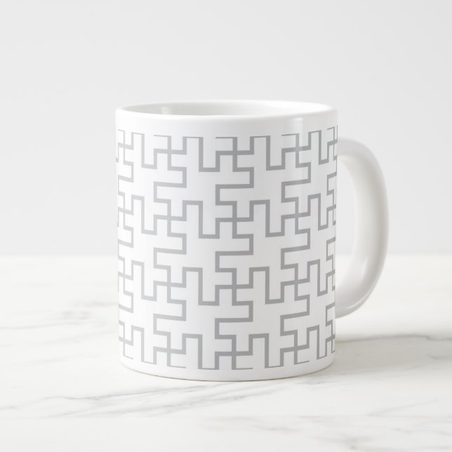 Geometric Abstract Floor Design Large Coffee Mug (Front Right)