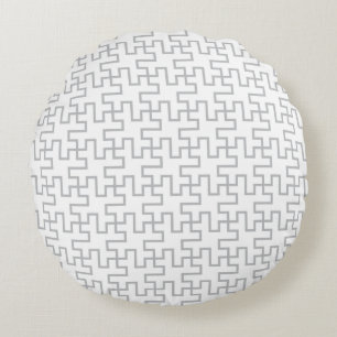 Geometric Abstract Floor Design Round Cushion