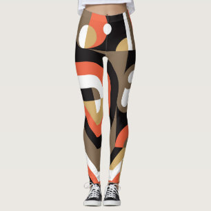 Geometric Abstract: Futuristic Artwork Design. Leggings