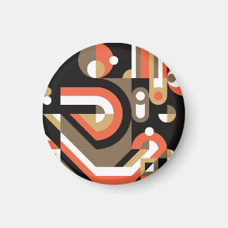 Geometric Abstract: Futuristic Artwork Design. Magnet