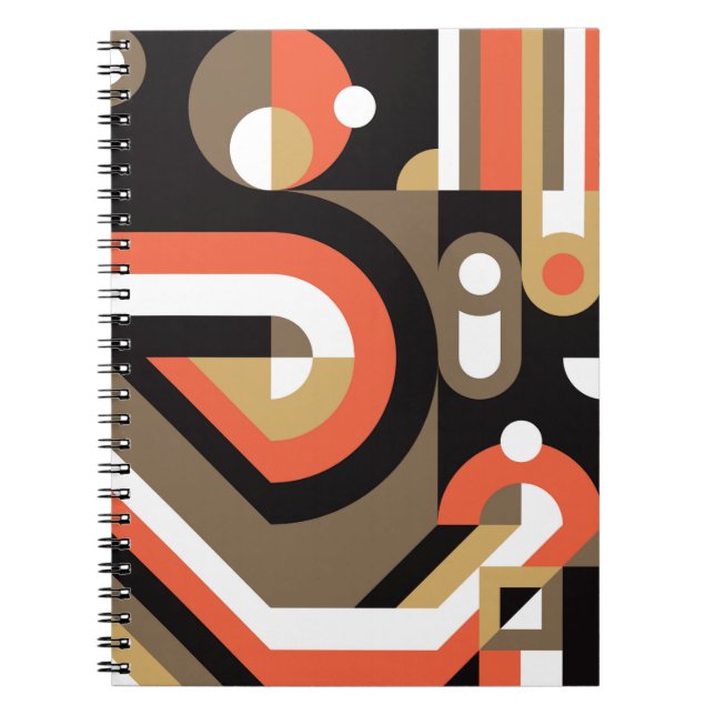 Geometric Abstract: Futuristic Artwork Design. Notebook (Front)