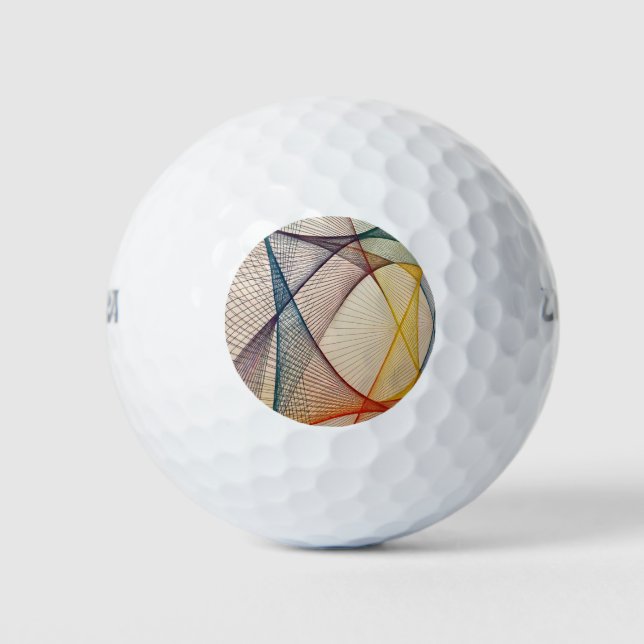 Geometric Abstract Golf Ball (Front)