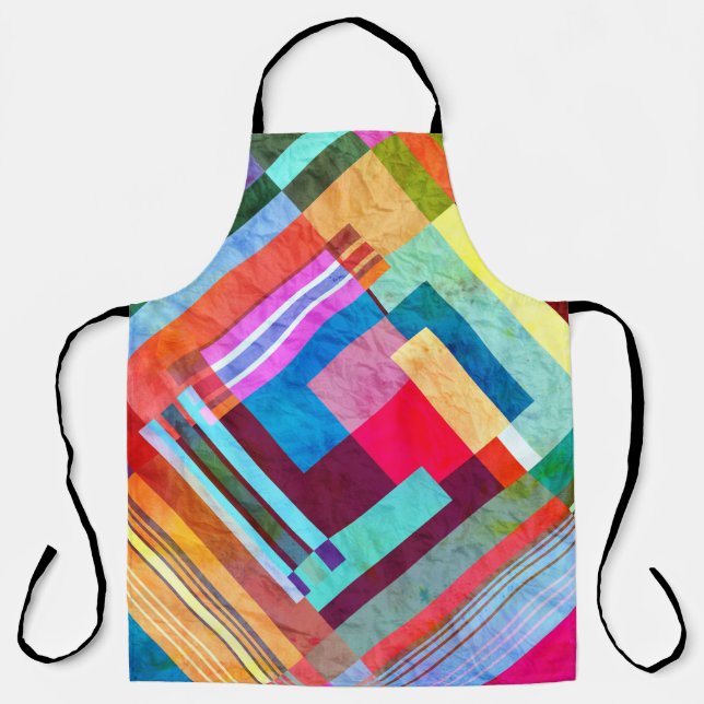 Geometric abstract, graphic colour background. apron (Front)