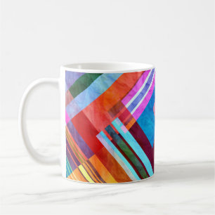 Geometric abstract, graphic colour background. coffee mug