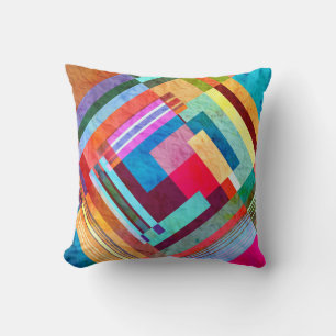 Geometric abstract, graphic colour background. cushion