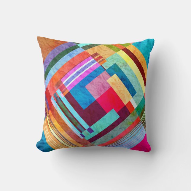 Geometric abstract, graphic colour background. cushion (Front)