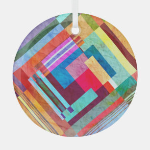 Geometric abstract, graphic colour background. glass tree decoration