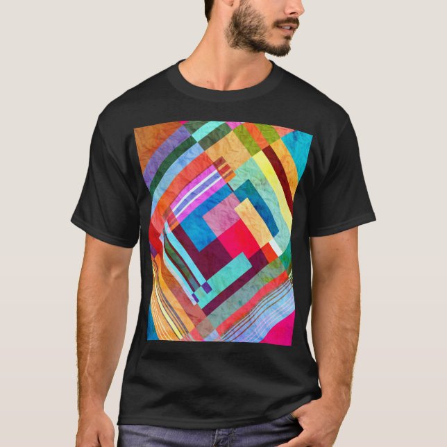 Geometric abstract, graphic colour background. T-Shirt (Front)
