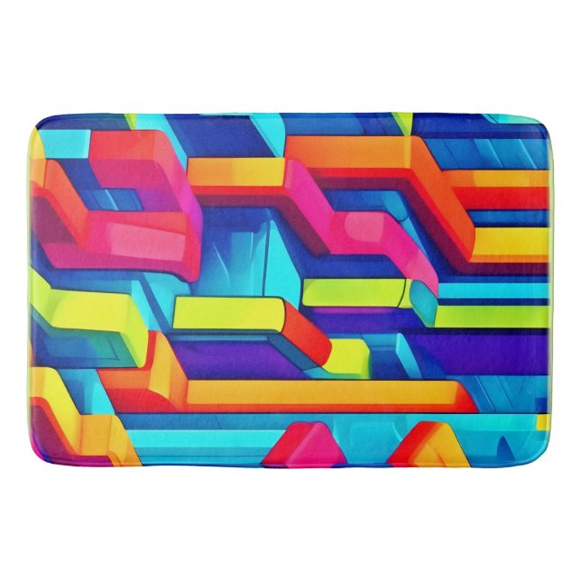 Geometric Abstract Harmony Bath Mat (Front)