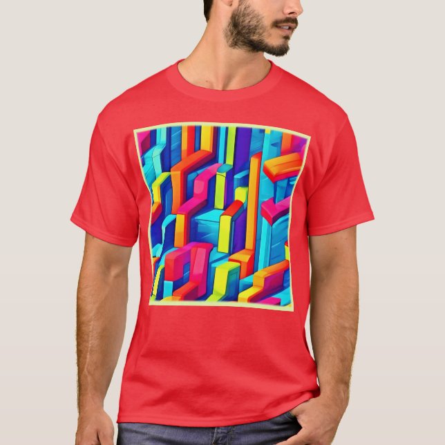 Geometric Abstract Harmony T-Shirt (Front)
