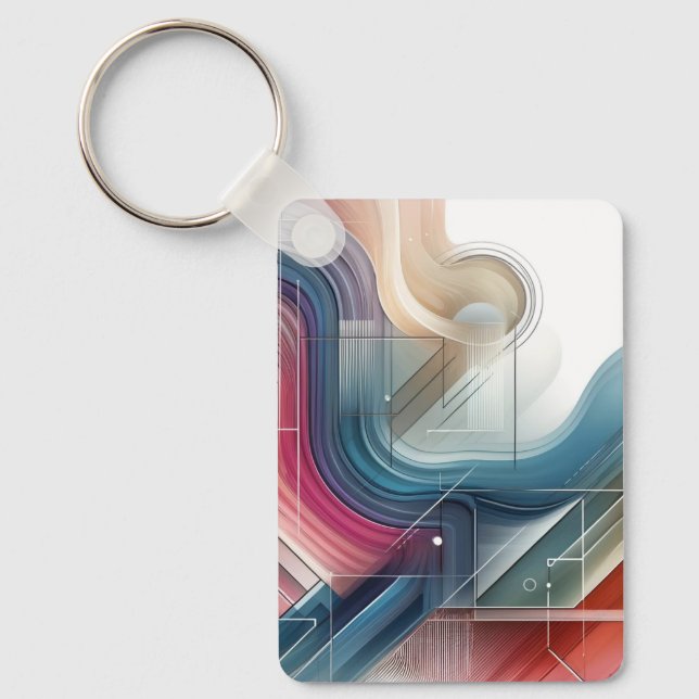 Geometric Abstract Keychain (Front)