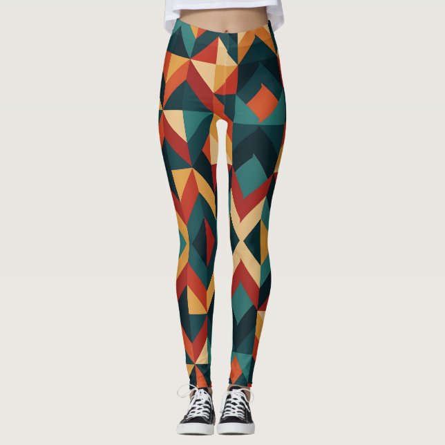 geometric abstract leggings (Front)