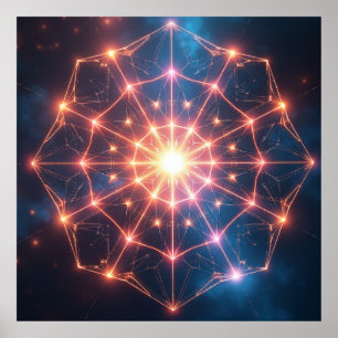 Geometric Abstract : Luminous Core Artwork Poster