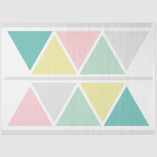 Geometric abstract modern colour blocks decoupage tissue paper (Front)