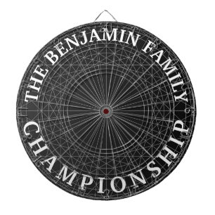 geometric abstract modern customisable family gift dartboard