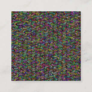 Geometric Abstract Mosaic Art Square Business Card