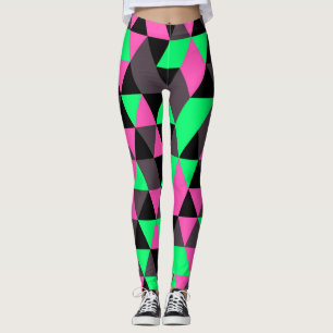 Geometric Abstract Mosaic Leggings